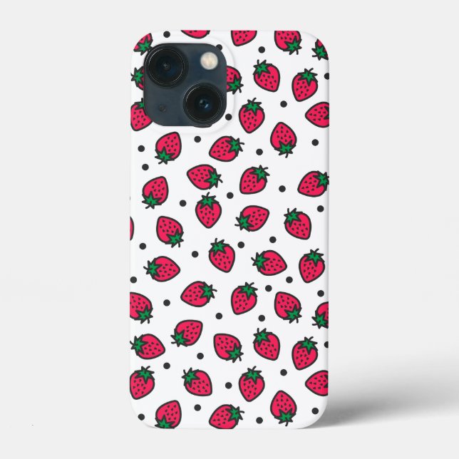 Funda De Case-Mate Para iPhone Fresas cutáneas (Reverso )