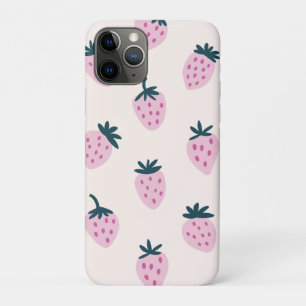 Funda Para iPhone 11 Pro Fresas de color rosa