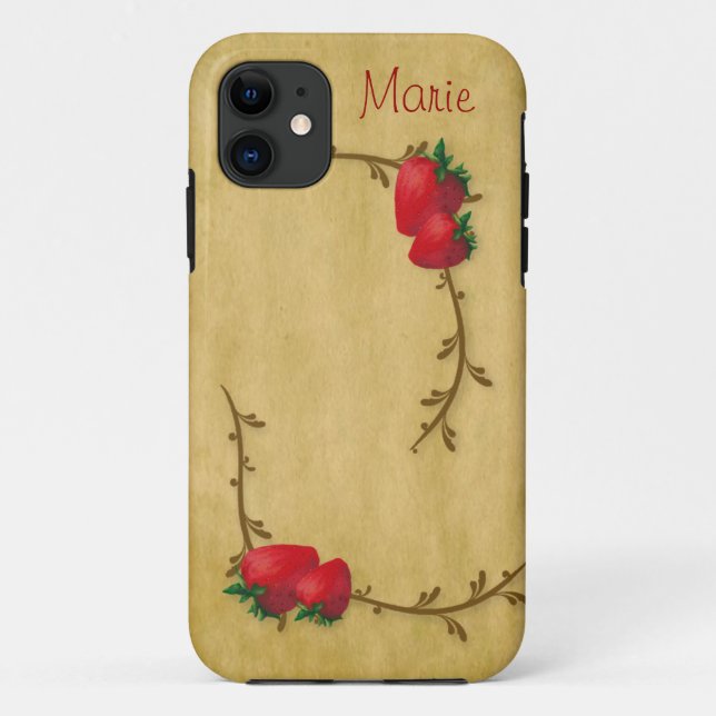 Funda De Case-Mate Para iPhone Fresas del país (Reverso)