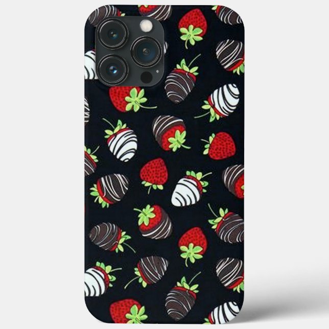 Funda De Case-Mate Para iPhone Fresas descascarilladas de chocolate (Reverso )