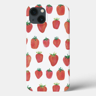 Funda Para iPhone 13 Fresas pintadas