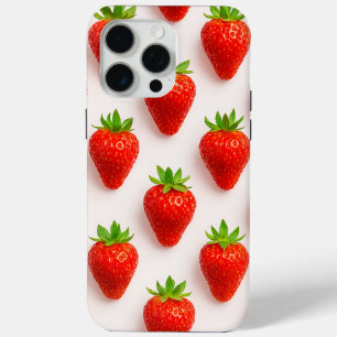 Funda Para iPhone 15 Pro Max Fresas rojas elegantes y modernas en acuarela