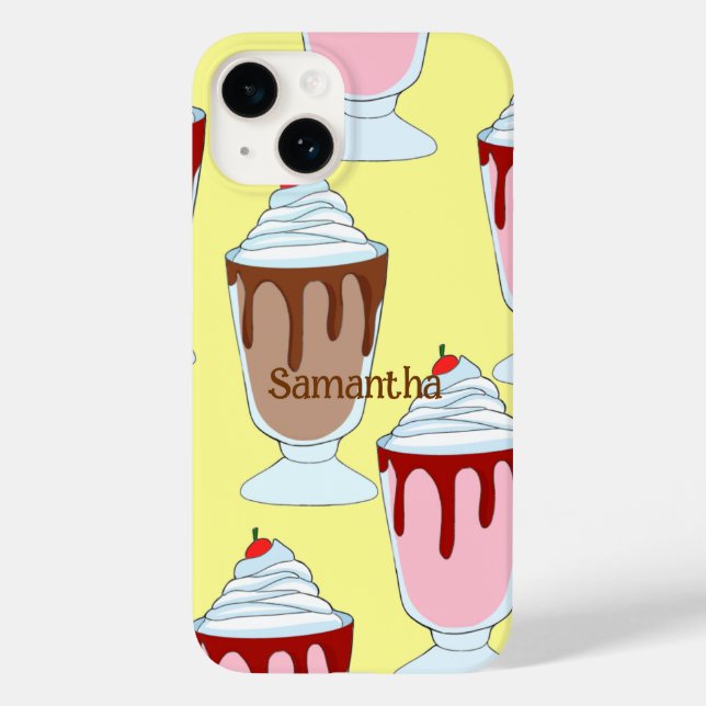 Funda De Case-Mate Para iPhone Fresas Y Lechones De Chocolate (Reverso )