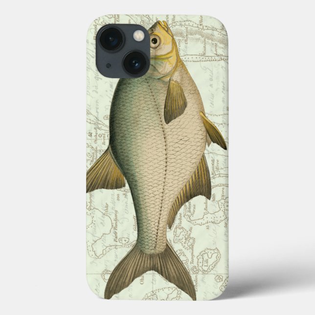 Funda De Case-Mate Para iPhone Freshwater Fish on Map (Reverso)