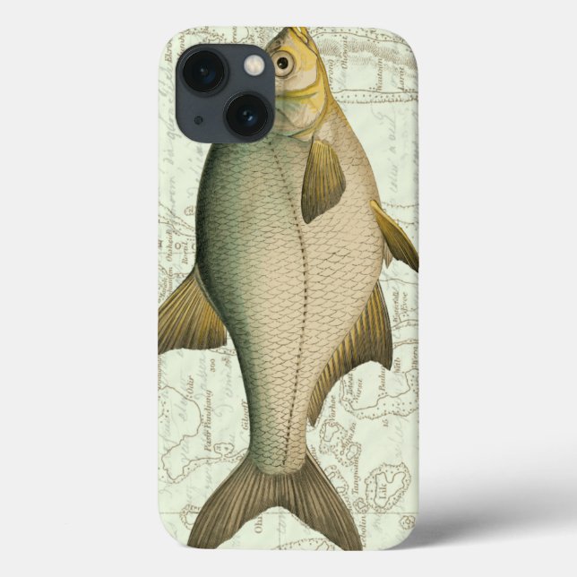 Funda De Case-Mate Para iPhone Freshwater Fish on Map (Reverso)