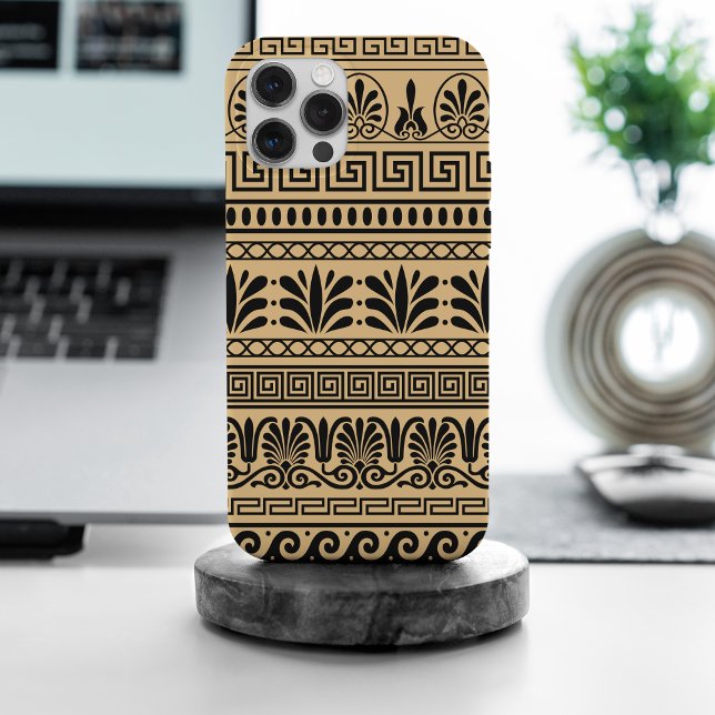 Funda De Case-Mate Para iPhone Fret griego, patrón mediterráneo, marrón (Subido por el creador)
