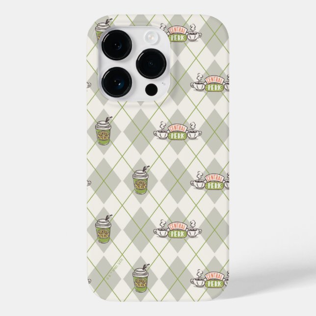 Funda De Case-Mate Para iPhone FRIENDS™  | Patrón de Argyle de Central Perk (Reverso )