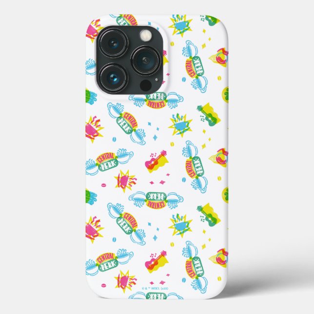 Funda De Case-Mate Para iPhone FRIENDS™ | Patrón Neon Central Perk (Reverso )