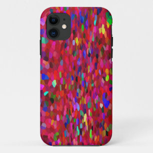 Funda Para iPhone 11 Fringe de confetti en rojo
