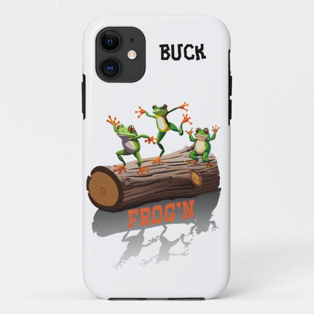 Funda De Case-Mate Para iPhone "Frog'n" Personalizable  (Reverso)