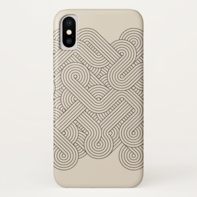 Funda De Case-Mate Para iPhone Frontera abstracta (Reverso)