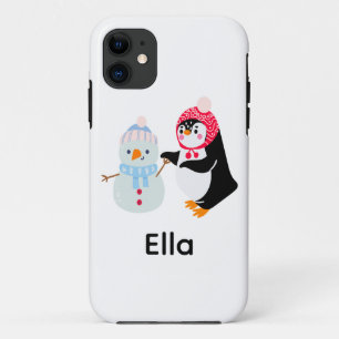 Funda Para iPhone 11 Frosty el muñeco de nieve y el pingüino