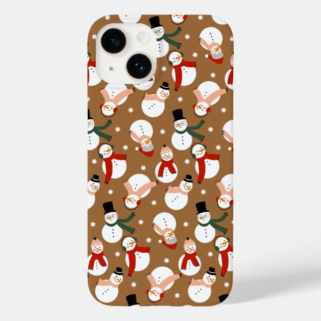 Funda De Case-Mate Para iPhone Frosty Merry Snowman Wonderland (Reverso )