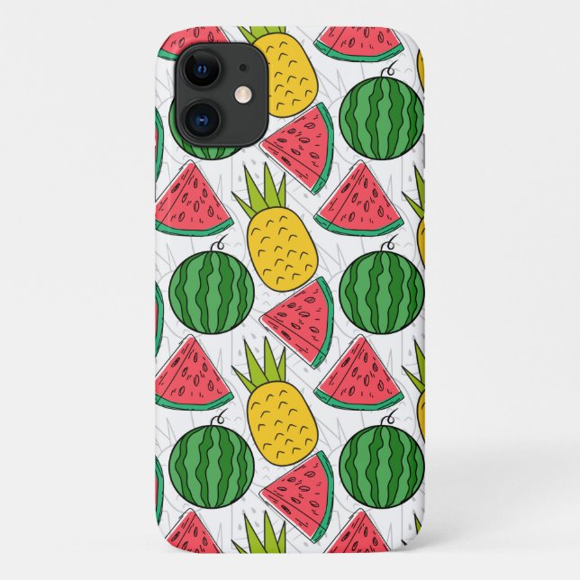Funda De Case-Mate Para iPhone Fruit seamless pattern | Fruit surface pattern 10 (Reverso)