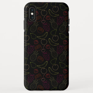 Funda Para iPhone XS Max Fruit seamless pattern   Fruit surface pattern 44