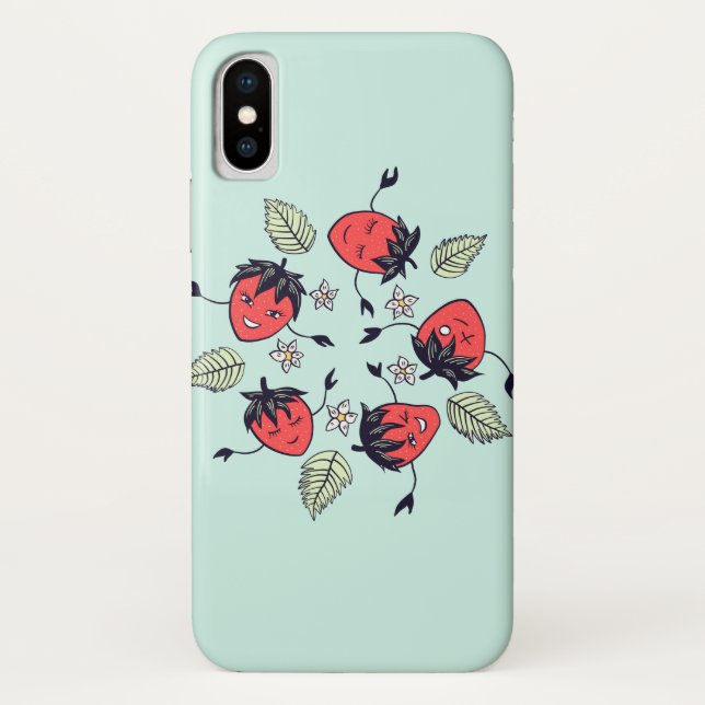 Funda De Case-Mate Para iPhone Fruta de Kawaii (Reverso)