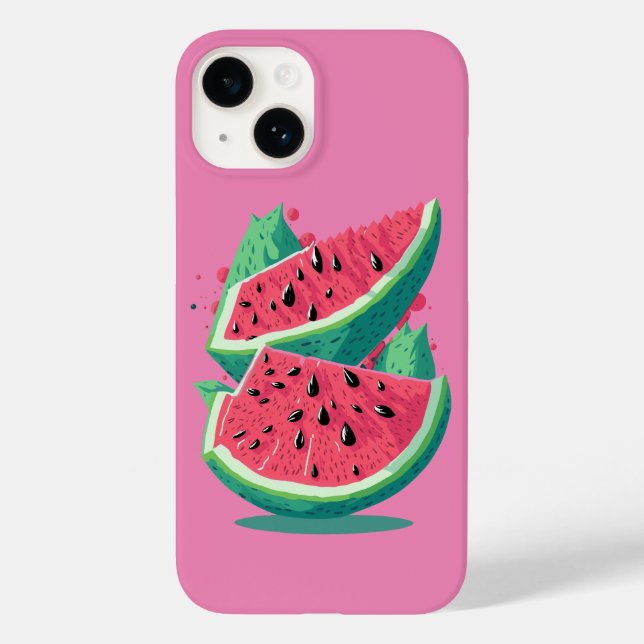 Funda De Case-Mate Para iPhone Fruta de la sandía rosa fresca (Reverso )