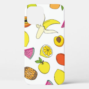 Funda Para iPhone 12 Fruta Jugosa, Patrón Vintage Sin Marea.