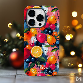 Funda Para iPhone 14 Pro De Case-Mate Fruta vibrante reventada con cítricos y abejas de 