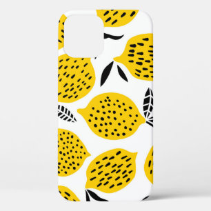 Funda Para iPhone 12 Frutas de limón: diseño inmaculado vintage.