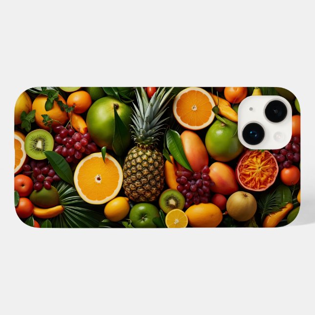 Funda De Case-Mate Para iPhone Frutas tropicales (Reverso  (Hotizontal))
