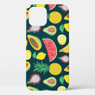 Funda Para iPhone 12 Frutas tropicales Vintage Pattern Bliss