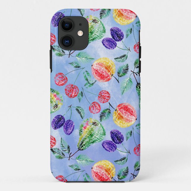 Funda De Case-Mate Para iPhone Frutas y bayas. (Reverso)