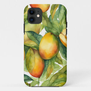 Funda Para iPhone 11 Frutas y hojas de mango 