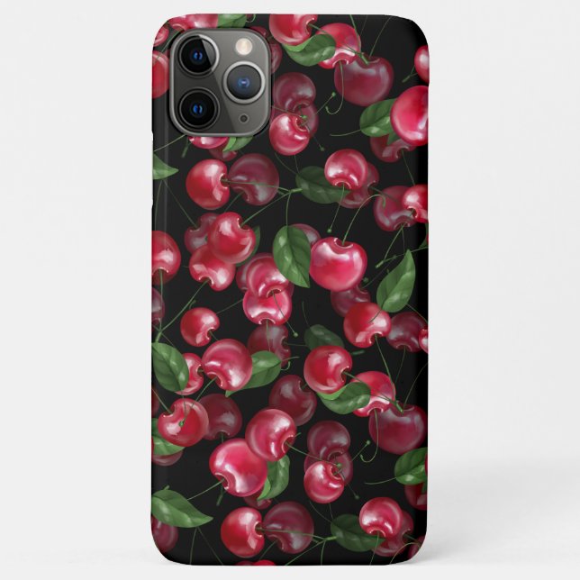 Funda De Case-Mate Para iPhone Fruto de cerezo negro (Reverso)