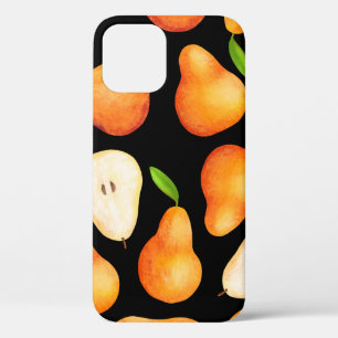 Funda Para iPhone 12 Frutos brillantes dibujados a mano patrón sin fis