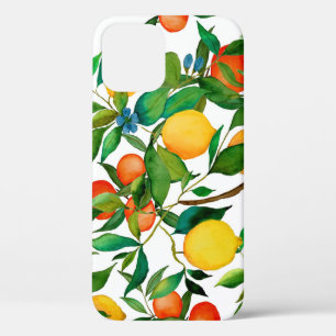 Funda Para iPhone 12 Frutos cítricos, acuarela vibrante.