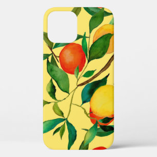 Funda Para iPhone 12 Frutos cítricos, acuarela vibrante.