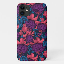 Funda Para iPhone 11 Fuchsia en azul y púrpura