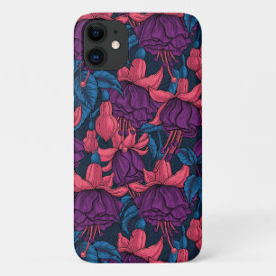 Funda Para iPhone 11 Fuchsia en azul y púrpura