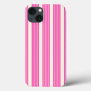 Funda Para iPhone 13 Fuchsia y beige cinco rayas