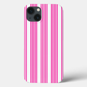 Funda Para iPhone 13 Fuchsia y cinco rayas blancas
