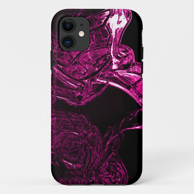 Funda De Case-Mate Para iPhone Fucsia líquido impresionante (Reverso)