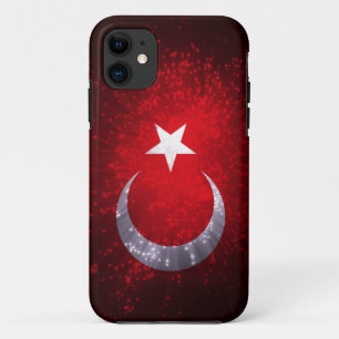 Funda Para iPhone 11 Fuego artificial de la bandera de Turquía