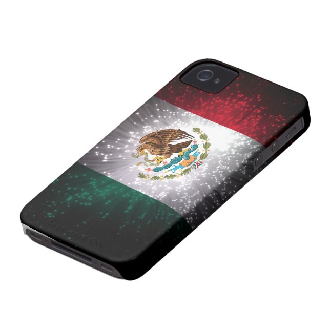 Funda De Case-Mate Para iPhone Fuego artificial de la bandera mexicana (Abajo)