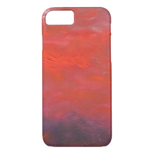 Funda Para iPhone 8/7 Fuego en el paisaje aéreo de Sky Purple y Red Abst