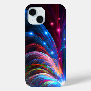 Funda Para iPhone 15 Fuegos artificiales - Arte Fractal colorido