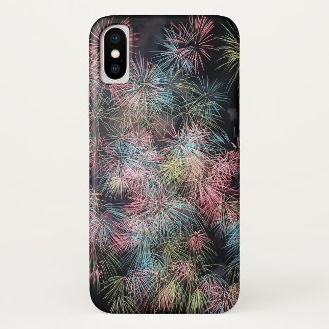 Funda De Case-Mate Para iPhone Fuegos artificiales coloridos... (Reverso)