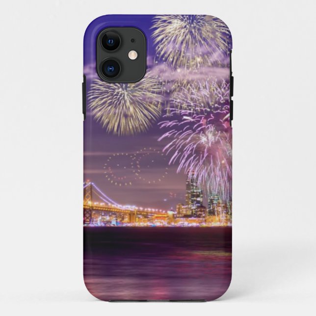 Funda De Case-Mate Para iPhone Fuegos artificiales del Año Nuevo de San Francisco (Reverso)