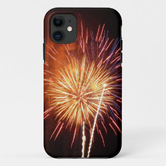 Funda Para iPhone 11 Fuegos artificiales rojos, blancos y azules en Pat