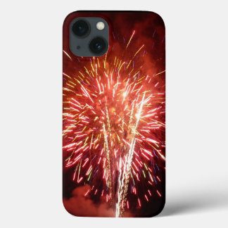 Funda Para iPhone 13 Fuegos artificiales rojos, blancos y azules II Pat