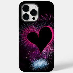 Funda Para iPhone 14 Pro Max De Case-Mate Fuegos artificiales y un corazón en el medio