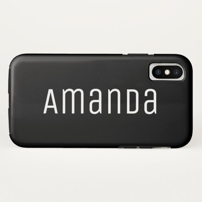 Funda De Case-Mate Para iPhone Fuente moderna en negrita (Reverso (horizontal))
