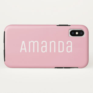 Funda Para iPhone X Fuente moderna en negrita rosa