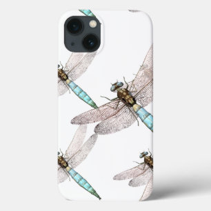Funda Para iPhone 13 Fuerza Aérea de la Dragonfly sobre fondo blanco