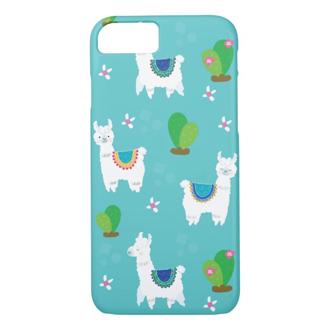Funda De Case-Mate Para iPhone Fun Llama Y Cactus (Reverso)